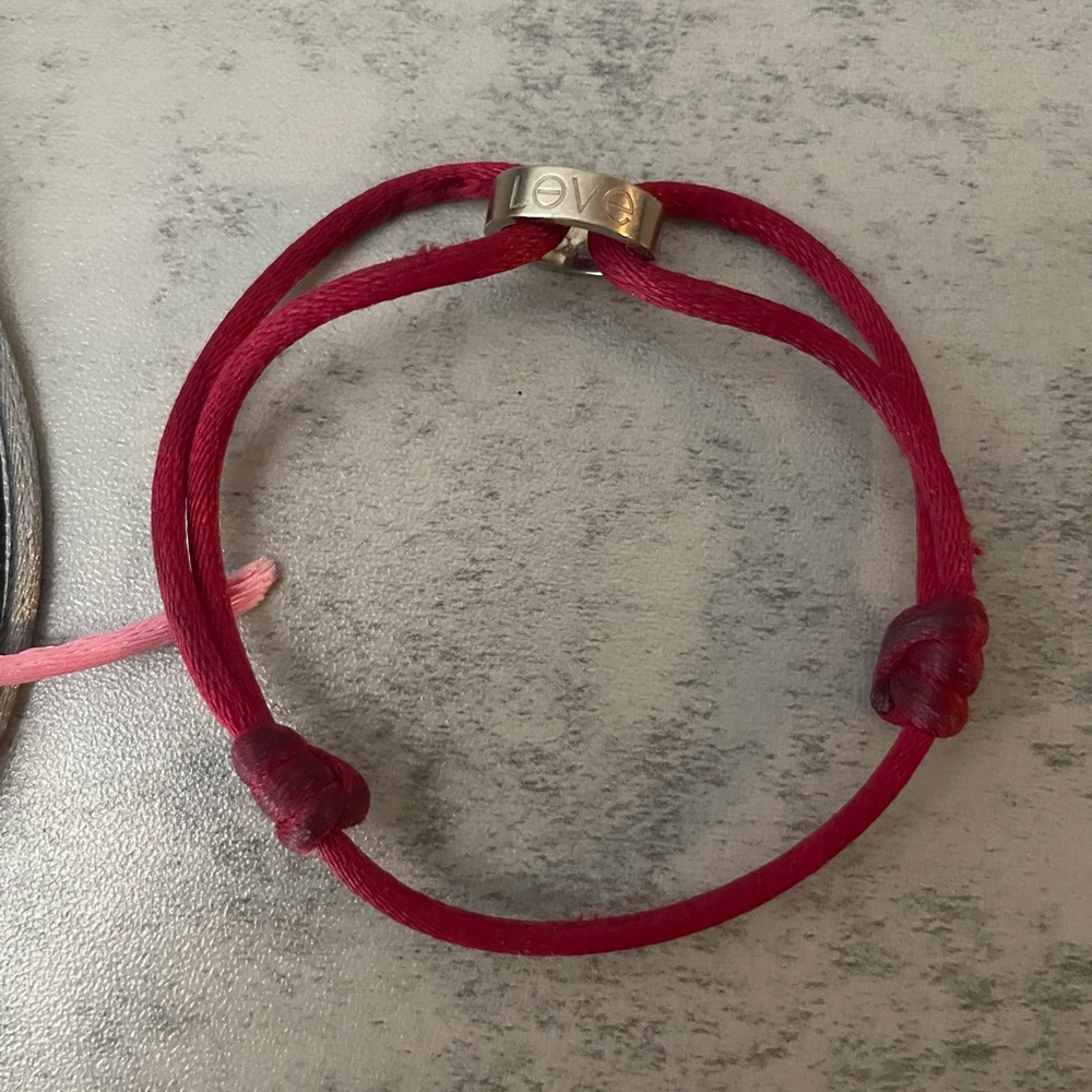 Authentic White gold Cartier Love cord bracelet